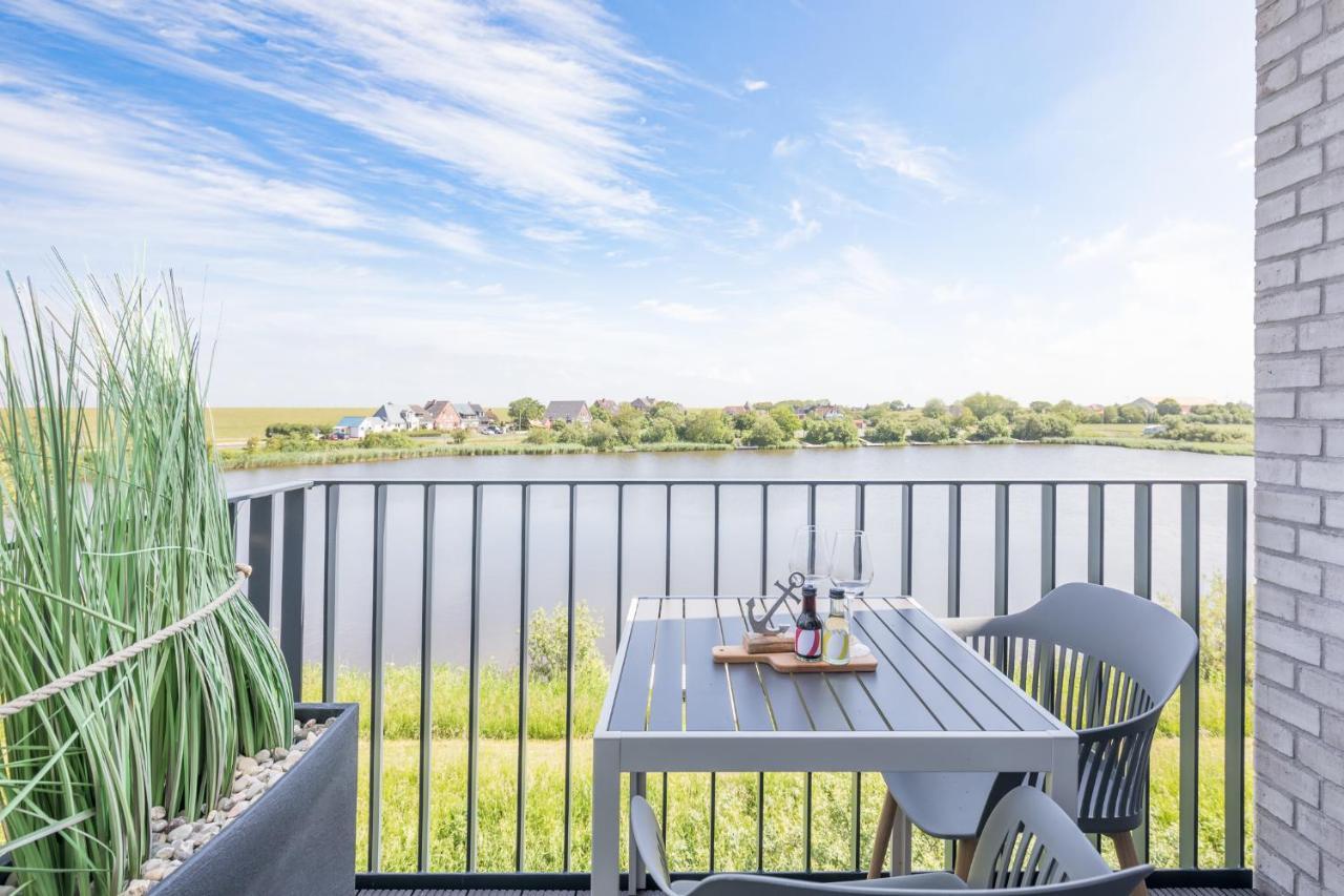 Apartment N14 Direkt Am Nordseedeich Mit Blick Auf Den See Nordstrand Exterior photo