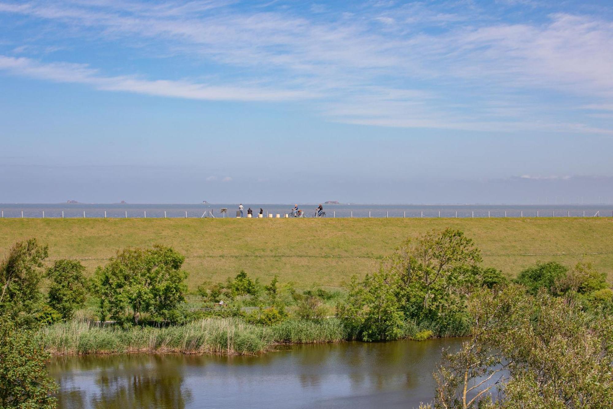 Apartment N14 Direkt Am Nordseedeich Mit Blick Auf Den See Nordstrand Exterior photo
